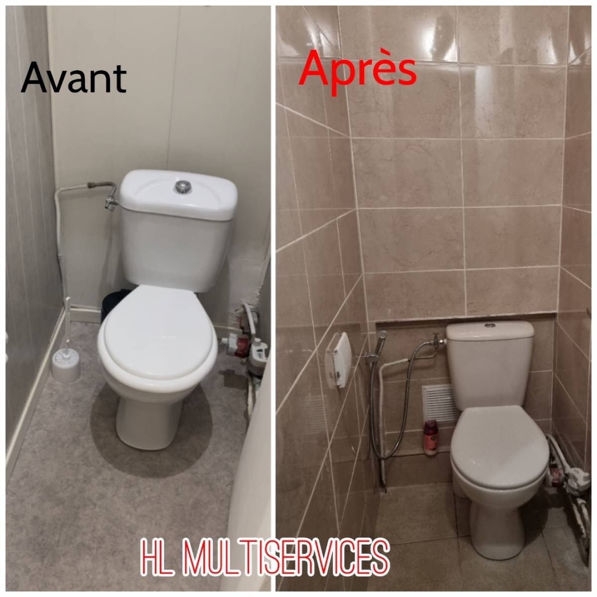 Rénovation d'un WC et pose de carrelage à  Marseille