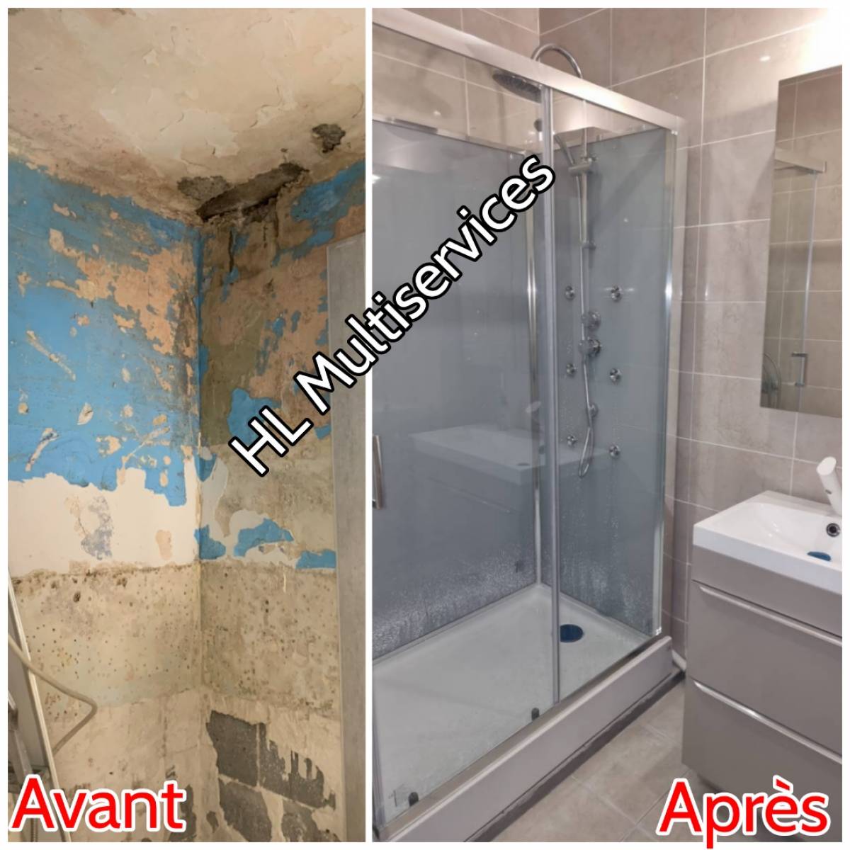 Rénovation de salle de bain et pose de douche italienne à Marseille 13011